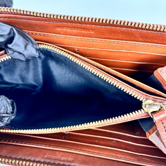 Burberry Brown Beige Fabric and Leather Leighton Continental Wallet Authentic - Picture 10 of 13